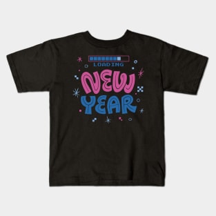 New Year Loading New Years Eve Gaming Outfit Kids T-Shirt